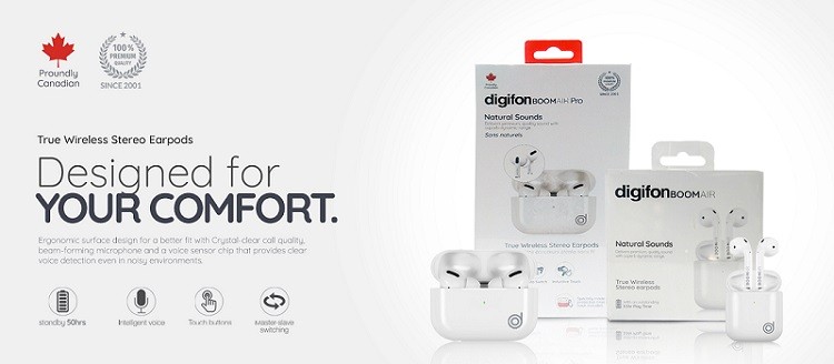 BOOMAIR PRO LIGHT WEIGHT TWS EARBUDS WITH 4.5H PLAYTIME